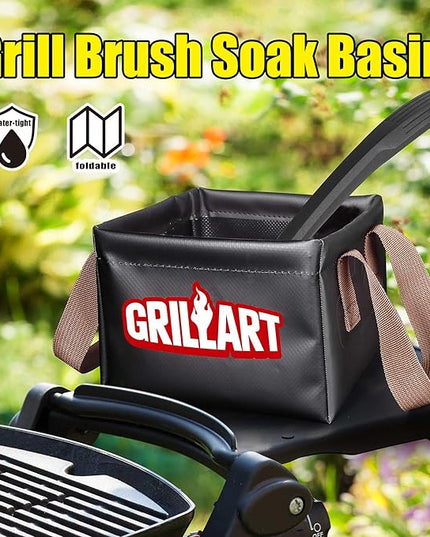 GRILLART Grill Brush Bristle Free, Soak Basin, Perfect Partner for SteamWizards Grill Brush (Only Soak Basin No Grill Brush)