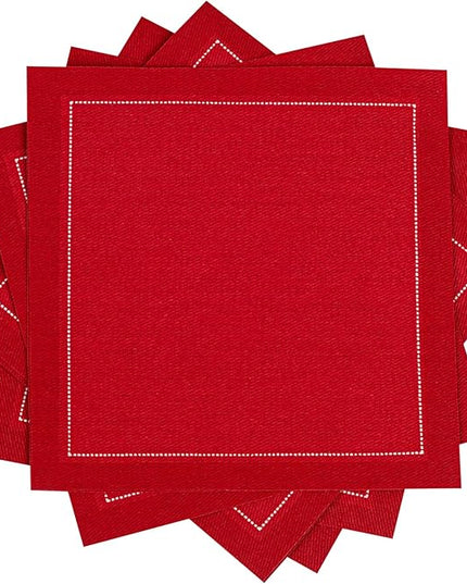 Five Star Cocktail Napkins, 50 Luxury Cotton Disposable Cocktail Party Napkins, 4.5" x 4.5" for Home Bars, Game Nights, Beverages, Birthdays, Weddings & Holidays, Toreador
