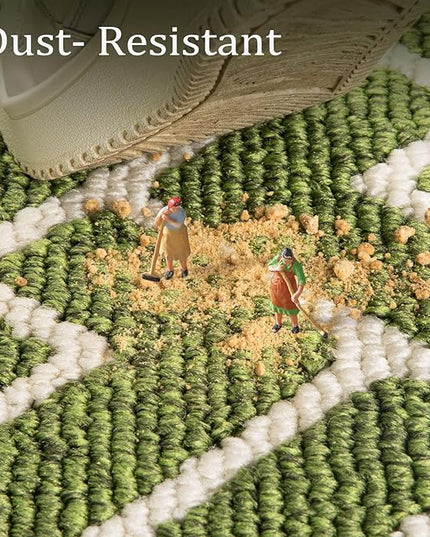 hicorfe Indoor Doormat,Front Back Door Mat Rubber Backing Non Slip Door Mats 20"x48" Absorbent Resist Dirt Entrance Doormat Inside Floor Mats for Entryway Washable Low-Profile(Sage Green)