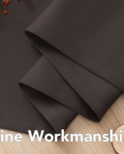 H.VERSAILTEX Premium Blackout Thermal Insulated Room Darkening Curtains for Bedroom/Living Room - Classic Grommet Top (2 Panels, Chocolate Brown, 52 Inch by 45 Inch)