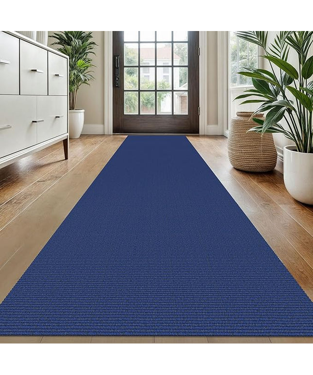 KOZYFLY Washable Runner Rug 2x10 ft Hallway Kitchen Runner Rugs with Rubber Backing Bobo Entryway Runner Indoor, Long Carpet Runners for Hall Kitchen Entryway, Royal Blue