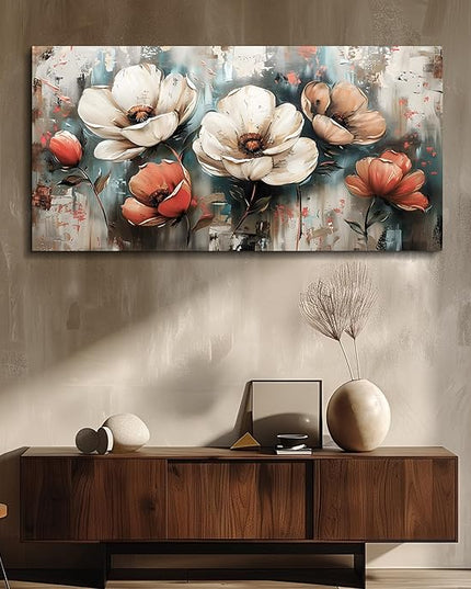 FUHAIHUA Canvas Wall Decor For Bedroom Wall Art For Living Room Office Decorations Boho Wall Paintings Flowers Landscape Pictures Artwork Aesthetic Posters kitchen Home Decor Ready To Hang 20x40 In