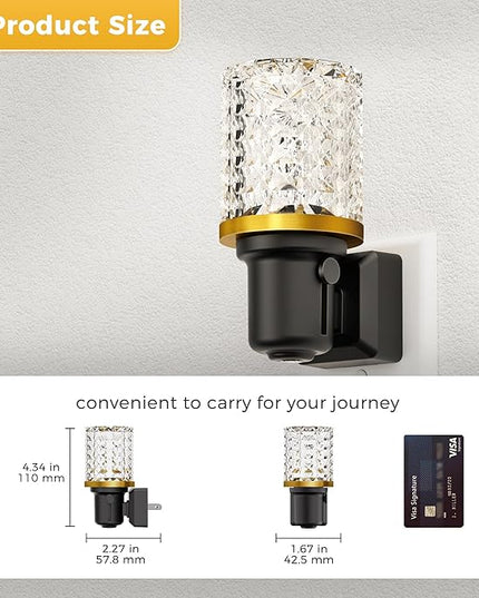 L LOHAS LED Night Light, 2 Pack Dimmable Night Lights Plug into Wall, Automatic Night Lights Plug in with Auto Light Sensor,Adjustable Brightness Amber LED Night Light, for Bedroom Hallway Home Decor