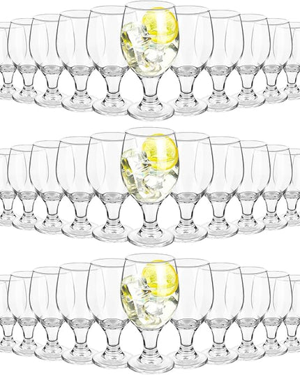 Patelai Set of 48 Clear Glasses 13.5 oz Water Goblet Glass Stemmed Water Glasses for Juice Wine Beer Tea Milk Cold Beverages Drinks Dishwasher Safe