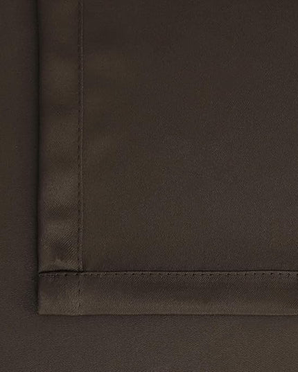 BGment Rod Pocket and Back Tab Blackout Curtains for Bedroom - Thermal Insulated Room Darkening Curtains for Living Room, 2 Window Curtain Panels (52 x 63 inch, Brown)