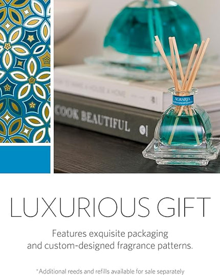 AGRARIA AirEssence Flower and Reed Diffuser Set, Handmade Sola Flower Botanical Home Fragrance Set, Scented Oil Reed Diffuser Gift for All Occasions