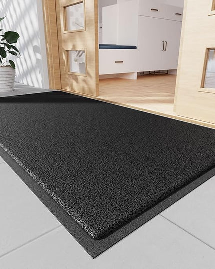 Sturdy Front Door Mat, 48" x 36" Heavy Duty Indoor Outdoor Doormat for Entryway, Fade Resistant, Waterproof Low Profile Entry Mat, Non Slip Welcome Mat for Outside Entrance, Patio, Home