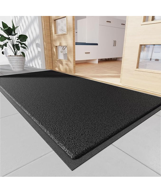 Sturdy Front Door Mat, 48" x 36" Heavy Duty Indoor Outdoor Doormat for Entryway, Fade Resistant, Waterproof Low Profile Entry Mat, Non Slip Welcome Mat for Outside Entrance, Patio, Home