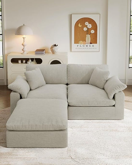 Cloud Modular Sectional Sofa,2 Seat Down Filled Sofa 78.6" Minimalist Sofa,Cover Washable and Replaceable Couches for Living Room,Sectional Sofa Deep Seat