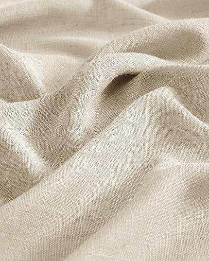 MIULEE Linen Curtains 90 Inch Length 2 Panels for Bedroom Living Room, Soft Thick Linen Textured Back Tab Window Drapes Semi Sheer Light Filtering Rod Pocket Modern Farmhouse Decor