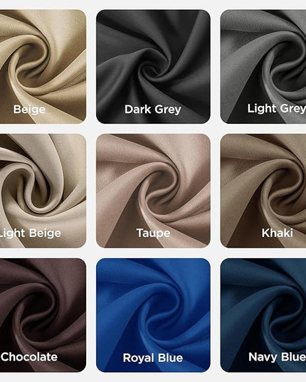 Joydeco Blackout Curtains 54 Inch Length 2 Panels Set, Thermal Insulated Long Curtains& Drapes 2 Burg, Room Darkening Grommet Drapes for Living Room Bedroom Window (W52 x L54 Inch, Beige)