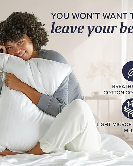Beckham Hotel Collection Bed Pillows King Size Set of 2 - Down Alternative Pillow for Back, Stomach or Side Sleepers