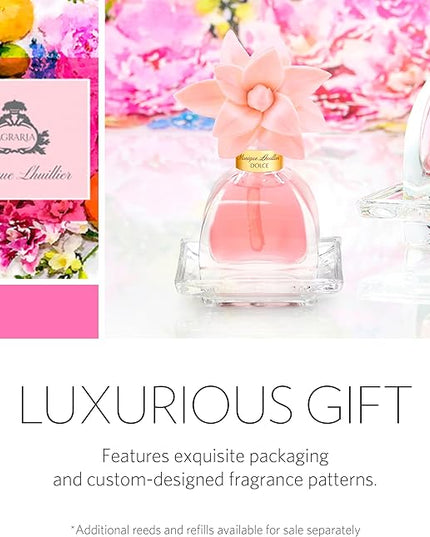 AGRARIA PetiteEssence Flower and Reed Diffuser Set, Hand Crafted Sola Flower Botanical Home Fragrance Set, Scented Oil Gift for All Occasions