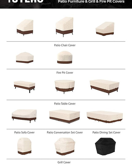 Tuyeho Grill Cover 58 x 24 x 46 inch, 600D Heavy Duty Gas BBQ Cover w/Side Fasteners Straps, Waterproof & Weather Resistant for Your Weber, Char-Broil, Brinkmann, Holland, Jenn Air (Beige & Brown)