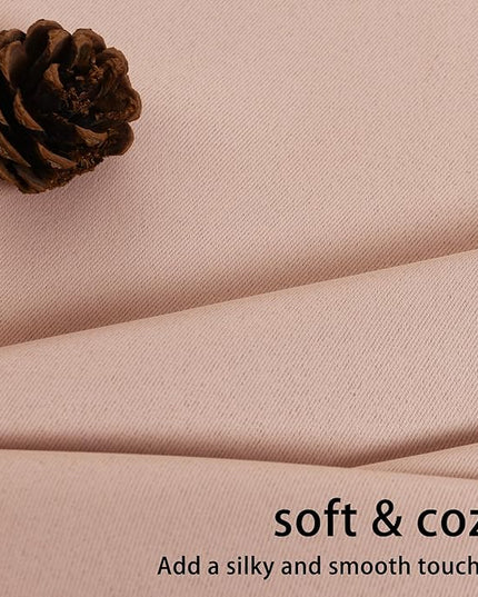 JIUZHEN Blackout Curtains for Bedroom - Thermal Insulated, Light Blocking and Noise Reducing Grommet Room Darkening Curtains 84 Inch Length 2 Panels Set (38 x 84 Inch, Blush Pink)