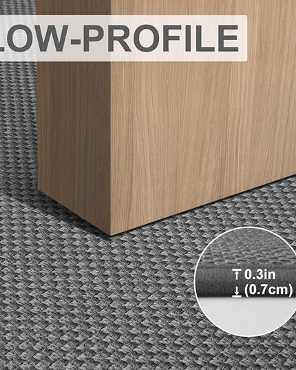LEKEEPGO Door Mat 17"x29", Non Slip Door Mat Indoor Entrance, Rubber Backing Front Indoor Door mat Washable Absorbent Low-Profile Entryway Entry Resist Dirt Inside Door Mats, Light Grey