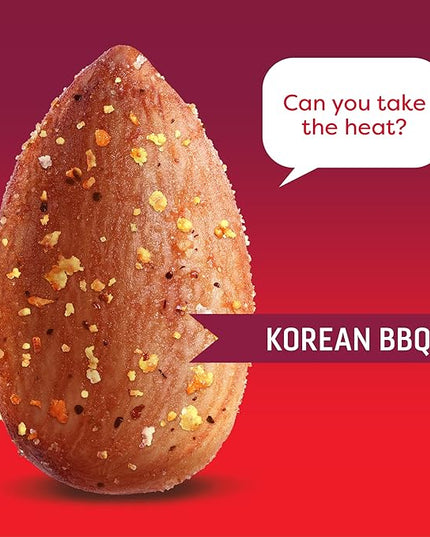 Octonuts Dry Roasted Korean BBQ Almonds – 16oz Resealable Bag - Healthy Snack for Adults and Kids - Plant Protein with Fiber, Calcium & Iron - Low Carb, Low Calorie - Non-GMO, Gluten Free Snacks