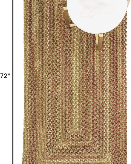 Capel American Heritage Foliage 2' 0" X 6' 0" Runner Concentric Rectangle Braided Rug