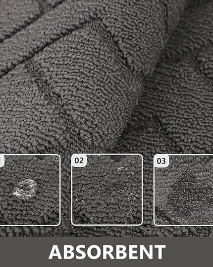 hicorfe Indoor Doormat,Front Back Door Mat Rubber Backing Non Slip Door Mats 20"x59" Absorbent Resist Dirt Entrance Doormat Inside Floor Mats Entryway Washable Low-Profile for Patio,Garden（Grey）