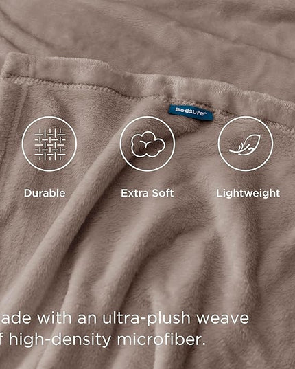 Bedsure GentleSoft Fleece King Size Blankets for Bed Mocha Brown - Soft Lightweight Plush Cozy Fuzzy Luxury Microfiber, 108x90 inches