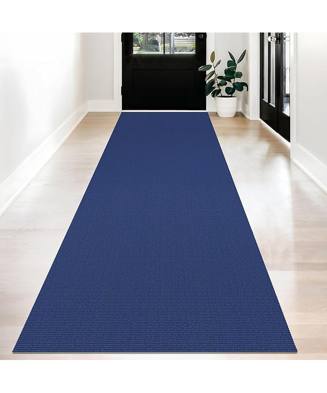 KOZYFLY Washable Runner Rug 3x12 ft Hallway Kitchen Runner Rugs with Rubber Backing Bobo Non Slip Entryway Runner Indoor, Long Carpet Runners for Hall Kitchen Entryway, Royal Blue