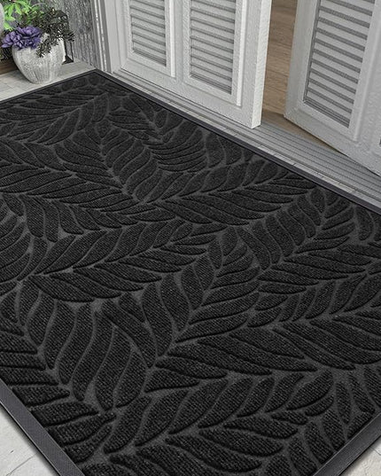 Yimobra 60x36 Large Door Mat Outdoor Indoor, All-Season Waterproof Door Mat Outside Entrance, All-Weather Non-Slip Outside Doormat for Garage Patio Entryway, Black