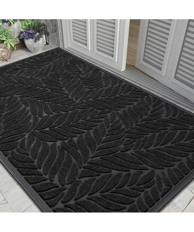 Yimobra 60x36 Large Door Mat Outdoor Indoor, All-Season Waterproof Door Mat Outside Entrance, All-Weather Non-Slip Outside Doormat for Garage Patio Entryway, Black