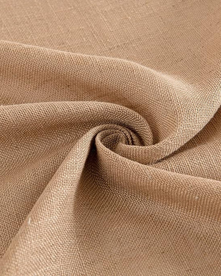 MIULEE Brown Linen Curtains 84 Inch Length for Bedroom Living Room, Soft Thick Linen Textured Window Drapes Semi Sheer Light Filtering Back Tab Rod Pocket Burlap Look Farmhouse Decor, 2 Panels