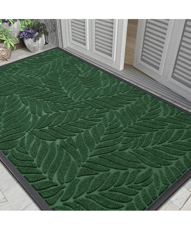 Yimobra 60x36 Large Door Mat Outdoor Indoor, All-Season Waterproof Door Mat Outside Entrance, All-Weather Non-Slip Outside Doormat for Garage Patio Entryway, Green