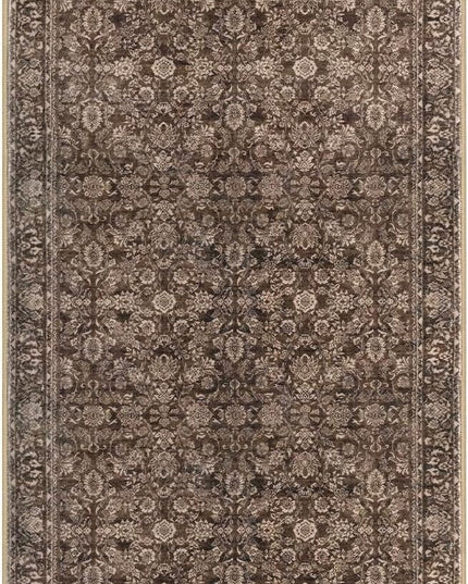 2x6 Washable Runner Rug for Hallways, Rust Reddish Brown Soft Neutral Vintage Kitchen Rugs with Non-Slip, Non-Shedding Distressed Floral Rug for Bedroom Kitchen Porch Laundry Entryway