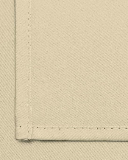 Yakamok Blackout Curtains Room Darkening Thermal Insulated Window Panels,Solid Grommet Top Drapes for Bedroom/Living Room(52Wx90L, Beige, 2 Panels)
