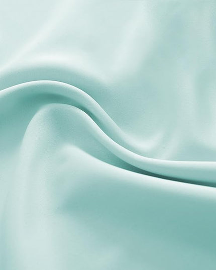 DONREN 2 Panels Blackout Curtain Panels for Bedroom - Room Darkening Thermal Insulated Drapes with Rod Pocket(Aqua,52 by 84 Inch)