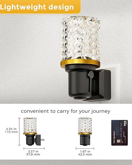 L LOHAS LED Night Light, 2 Pack Dimmable Night Lights Plug into Wall, Automatic Night Lights Plug in with Auto Light Sensor, 0-100LM Adjustable Brightness 3000K Night Light, for Bedroom Hallway Decor