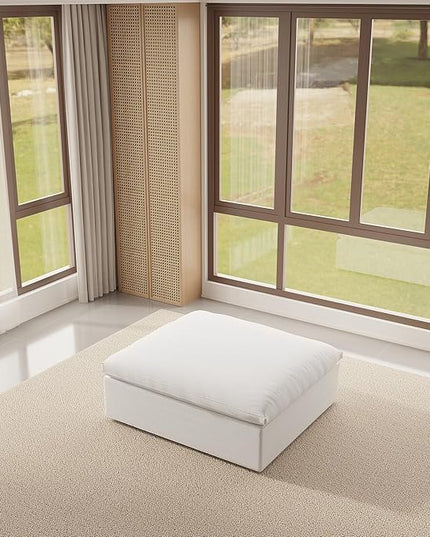 Oversize Cloud Modular Sectional Sofa,Chaise Down Filled Comfort Sofa Detachable Couch Cushion Covers for Living Room Apartment,White