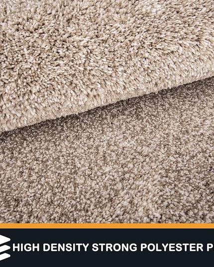PURRUGS Easy Care Area Rug 4ft x 6ft, Non-Slip Machine Washable Entryway Rug, Dog Door Mat, Stain Resistant Accent Rug for Hallway, Living Room, Bedroom and Mudroom, Taupe
