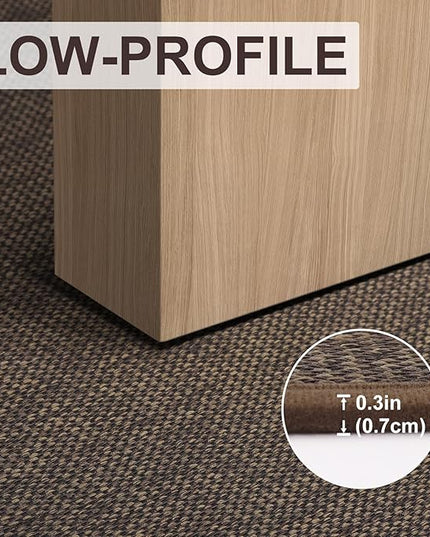 LEKEEPGO Door Mat 17"x29", Non Slip Door Mat Indoor Entrance, Rubber Backing Indoor Door mat Washable Absorbent Low-Profile Doormat Front Entryway Entry Resist Dirt Inside Door Mats, Brown