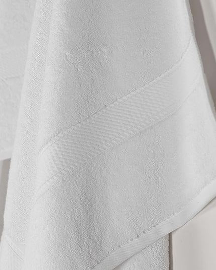 Superior Egyptian Cotton Pile Bath Towel Set of 2, Ultra Soft Luxury Towels, Thick Plush Essentials, Absorbent Heavyweight, Guest Bath, Hotel, Spa, Home Bathroom, Shower Basics, White