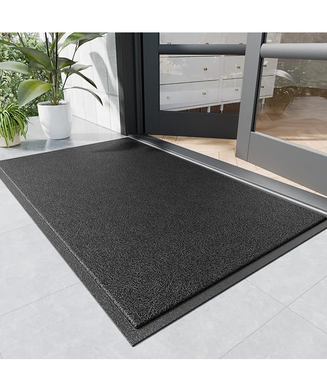 Sturdy Front Door Mat, 72" x 48" Heavy Duty Indoor Outdoor Doormat for Entryway, Fade Resistant, Waterproof Low Profile Entry Mat, Non Slip Welcome Mat for Outside Entrance, Patio, Home