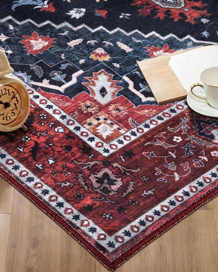 Ciicool Washable Runner Rug Non Slip, 2'x5' Hallway Rug Vintage Kitchen Rugs Carpet Runner for Bedroom Laundry Bathroom Decor