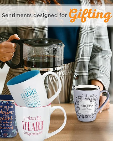 Christian Art Gifts Inspirational Microwave/Dishwasher Safe Coffee & Tea Scripture Mug: Many Women Do Noble Things Encouraging Proverb Bible Verse, Novelty Drinkware, Lavender Purple & White, 12 oz.