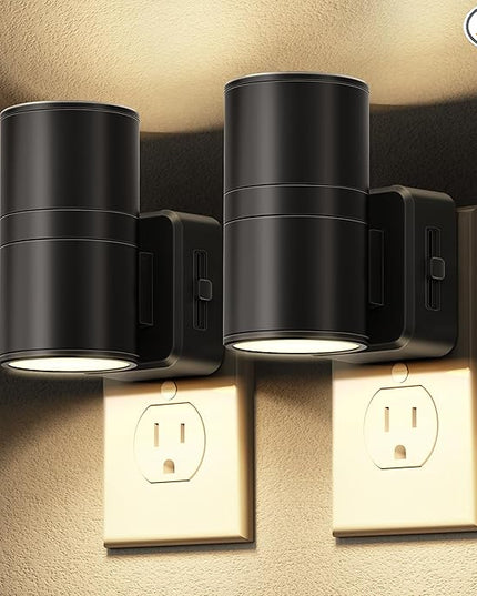 L LOHAS LED Night Light, Automatic Night Lights Plug into Wall, 2 Pack Nightlights with Light Sensor, 3000K Soft White 0-100LM Dimmable Modern Nightlight for Kids Bedroom Hallway