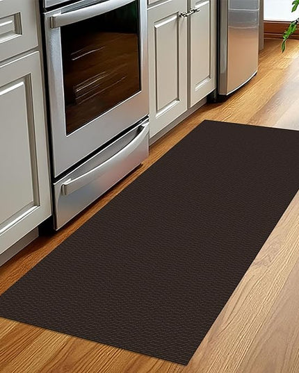KOZYFLY Washable Runner Rug 2x5 Ft Runners for Hallways Rubber Backed Throw Rug, Braided Cotton Entryway Runner Indoor, Carpet Runners for Hallway Kitchen Entryway Bedroom, Dark Coffee/Brown
