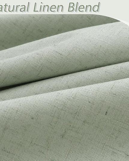 Guken Blackout Curtains 96 Inch Length 2 Panels Set for Living Room Bedroom Back Tab Thermal Insulated 100% Black Out Linen Drapes Room Darkening Window Curtains 96 Inches Long,Mist Sage
