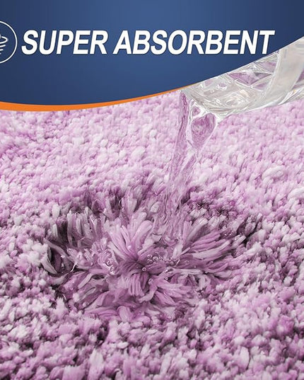 OLANLY Bathroom Rug Set 2 Piece, Soft Absorbent Microfiber Bath Mats and U-Shaped Contour Toilet Rug, Non-Slip, Machine Wash Dry, Plush Shaggy Bath Mats for Bathroom (24"x16"+24"x20", Pinkish-Purple)