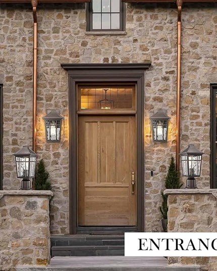 Darkaway Outdoor Sconce Lights Wall Light Fixtures, Exterior Porch Light Outdoor Sconce Anti-Rust Waterproof Aluminum Outside Light with Water Ripple Glass for Patio Yard Doorway Garage