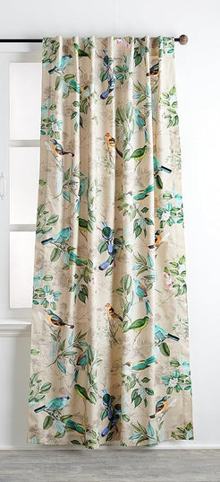 Maison d' Hermine Curtains for Living Room 100% Cotton 96 inch Length Two Panels Light Filtering Curtains for Bedroom Windows with Rod and Loop Pockets Drapes (Solstice Garden Glade, 50" W x 96" L)