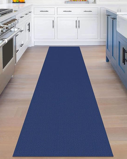 KOZYFLY Washable Runner Rug 2x8 Ft Runners for Hallways Kitchen Runner Rugs with Rubber Backing Braided Cotton Entryway Runner Indoor, Carpet Runners for Hallway Entryway Bedroom, Royal Blue