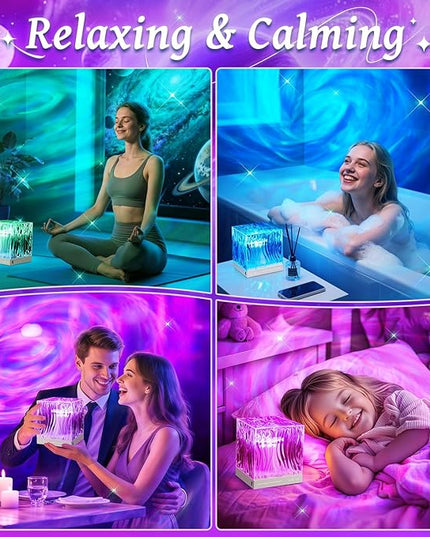 Galaxy Projector for Bedroom,18-Color Solar System Kids Night Light Projector for Bedroom,Remote Night Light for Kids Flower Lamp Tornado lamp Pink Lights,17 Year Old Girl Gift Ideas Purple Room Decor