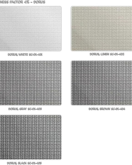 HILADUO Customized Solar Screen Roller Shade Blinds with Remote-Controlled Motorized Operation, Moderate-Low Visibility, Made in The USA