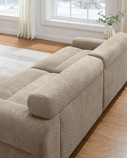 VANOMi 89" Boucle Cloud Loveseat Sofa Couch, Comfy Upholstered Deep Seat Boucle Sofa, Mid Century Modern Couch for Living Room Bedroom Apartment